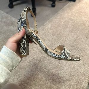 Snake print heels